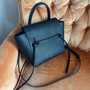 Celine Mini Belt Bag Black Calfskin